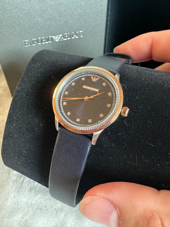 NWT! Emporio Armani AR2066 Alpha XSmall Ladies Watch With Navy Dial main image 4